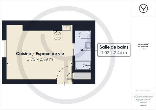 Κάτοψη του Studio Deschainets Troyes Gare et Centre Historique