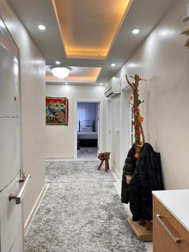 a hallway with a living room with a couch at Unique villa in Cappadocia in Urgup