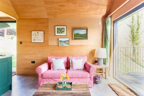 Χώρος καθιστικού στο Cabin with a spectacular outlook