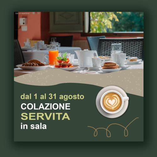 a sign for a cafe with a cup of coffee on a table at Agriturismo Francesca Stajano in Alezio