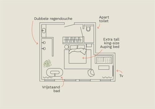 Hotel Ryder I Den Bosch - Vughtの見取り図または間取り図