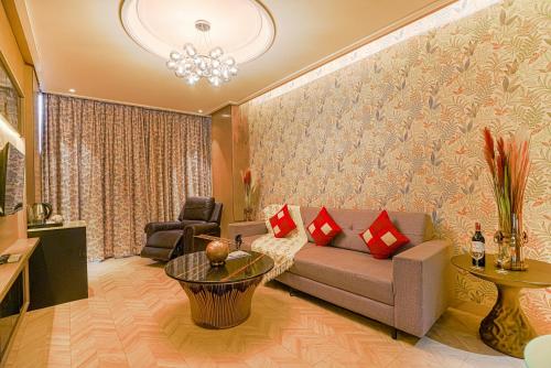 Zona de estar de Hotel Levelup Signature