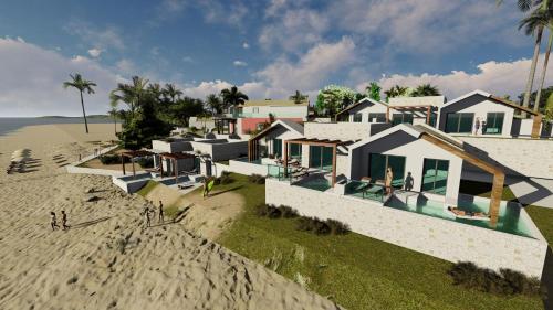 a rendering of a house on the beach at Aspro Krino Dunes - Adults only in Vasilikos