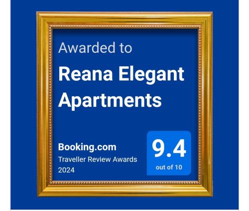 una foto di una cornice con il testo assegnato alle argomentazioni di impegno del karma di Reana Elegant Apartments a Barbati