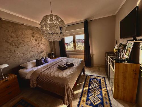 Posteľ alebo postele v izbe v ubytovaní Apartman Pannonica Pin 0-24h