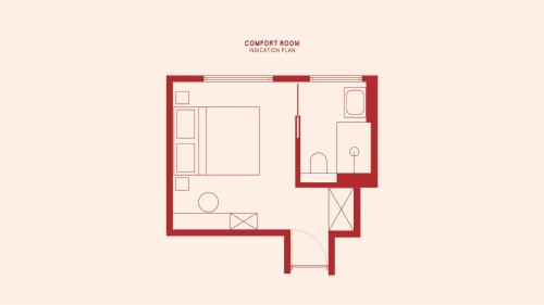 a floor plan of a building with at Hotel Villa Bonnie in Knokke-Heist