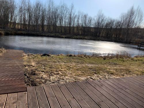 Een strand bij of vlak bij het vakantiehuis