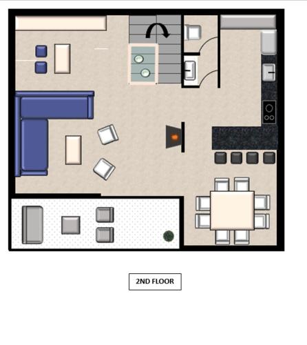 a floor plan of a small apartment with a room at HERETAT - Casa con garaje a 5 minutos del centro in Cadaqués