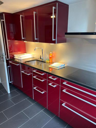 Kuchyň nebo kuchyňský kout v ubytování APARTMENT PETER