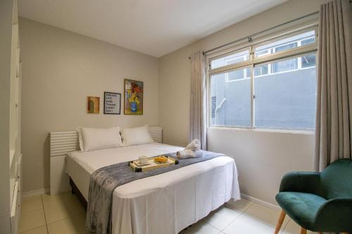 Postel nebo postele na pokoji v ubytování JOA34 - Sacada, 1 Suíte, Garagem, Climatizado