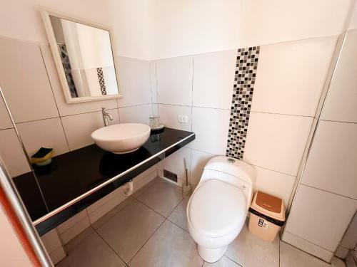 Koupelna v ubytování Casa El Errante