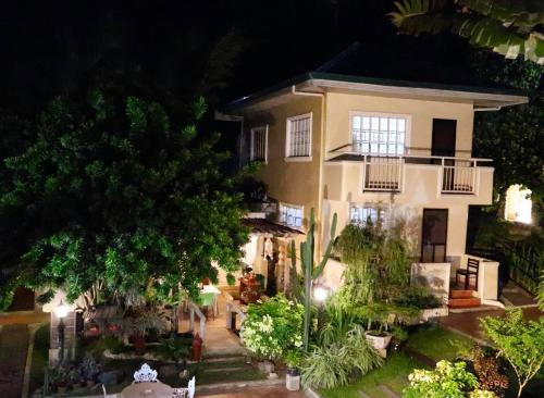 an aerial view of a house at night at RQS Hostel in Tacloban