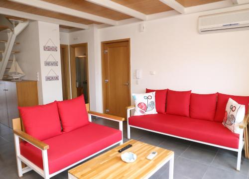Χώρος καθιστικού στο George's Luxury Loft