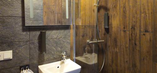 Koupelna v ubytování Akureyri Hostel