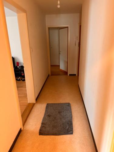 an empty hallway with a rug on the floor at Apartament Meisenweg in Biel