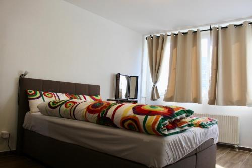 Katil atau katil-katil dalam bilik di Apartment in Zentrum Krefeld