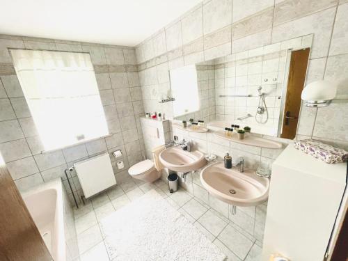 Ett badrum på Apartman Bago Deluxe