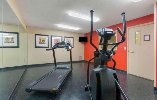 a gym with a treadmill in a room at Extended Stay America Suites - Toledo - Maumee in Maumee