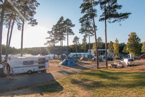 a group of people at a campground with a trailer at BiG Event AS in Grimstad