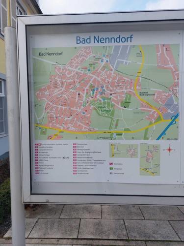 a sign with a map of bad karnoit at Fewo Grünberg in Bad Nenndorf
