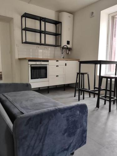 eine Küche mit einer Spüle und einem Herd Top-Backofen in der Unterkunft Appartement - Vendôme in Vendôme