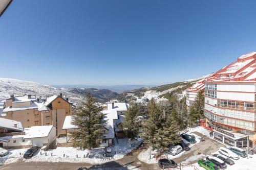 an aerial view of a town in the snow at BiBo Suites Sierra Nevada in Sierra Nevada