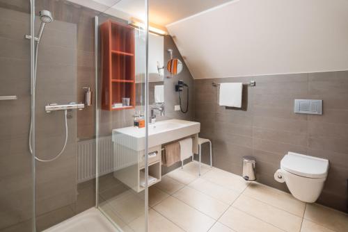 Koupelna v ubytování Hotel Am Kloster