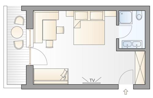 Půdorys ubytování Apart Hotel Ideal