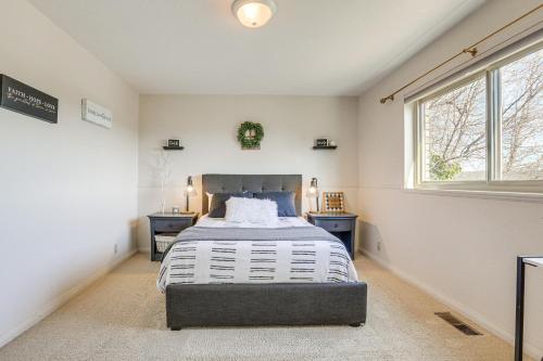 a bedroom with a large bed and a window at Pet-Friendly Jackson Wine Country Home with Pool! in Jackson