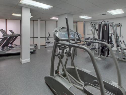a gym with treadmills and elliptical machines at Sundestin Beach Resort in Destin