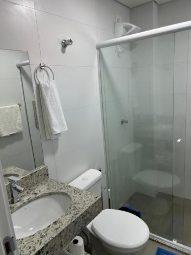Koupelna v ubytování Condomínio Kaimã