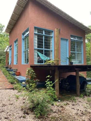 Κήπος έξω από το Casa na floresta na Chapada dos Veadeiros