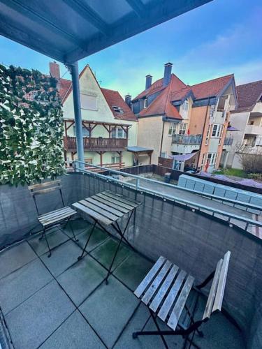 Balkón nebo terasa v ubytování PrimeBnb Bad Hersfeld