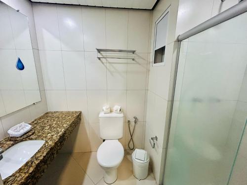 Koupelna v ubytování Hotel Aldeia da Praia