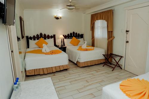 Hotel Casona de La Islaにあるベッド