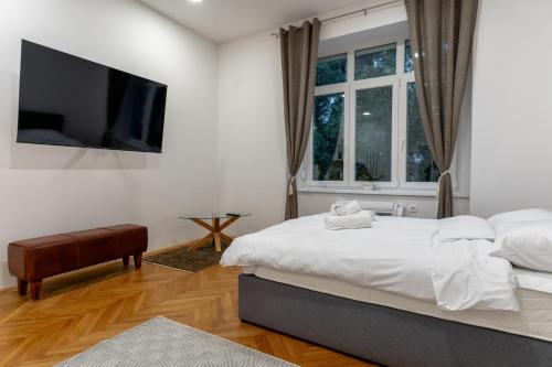 Ένα ή περισσότερα κρεβάτια σε δωμάτιο στο Villa Sofija