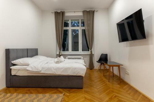 Ένα ή περισσότερα κρεβάτια σε δωμάτιο στο Villa Sofija