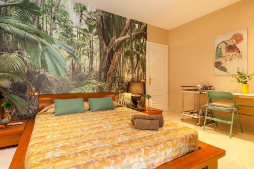 Ένα ή περισσότερα κρεβάτια σε δωμάτιο στο Cabrils Romantic Hills