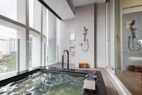 Koupelna v ubytování Orient Luxury Hotel-Jiaoxi