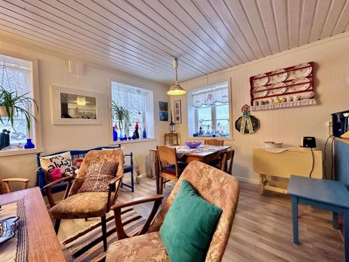 Χώρος καθιστικού στο Kleivan Cabin Lofoten