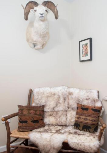 Гостиная зона в Biplane Hangar Bighorn Room