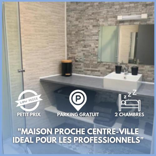 Maison proche centre-ville 4 personnes 2 chambres