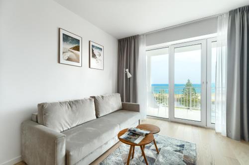 Χώρος καθιστικού στο Apartamenty Marina z widokiem na morze