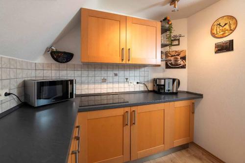 Dapur atau dapur kecil di Ferienanlage Klotz