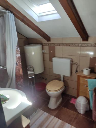 een badkamer met een toilet en een wastafel bij Apartment One in Vis