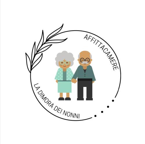 um casal de idosos numa moldura redonda com a inscrição "Dia Internacional dos Veteranos" em Affittacamere La Dimora dei Nonni em Cascia