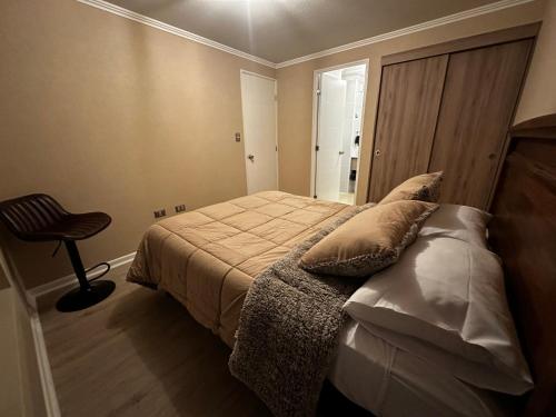 Postel nebo postele na pokoji v ubytování Departamento en Ulriksen