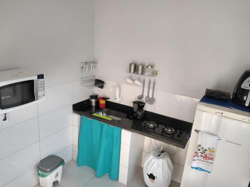 Dapur atau dapur kecil di Solares le Venus apartamento proximo a praia