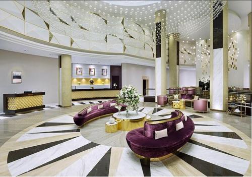 Restaurace v ubytování Furnished Luxurious Apartment in Business Bay, Dubai
