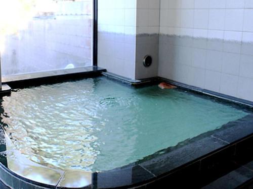 a large pool of water in a room at Hotel Hikyounoyu in Miyoshi